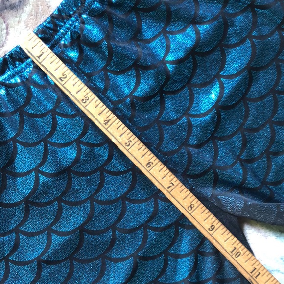 TWEEN MERMAID shiny metallic scale Leggings - Picture 10 of 15